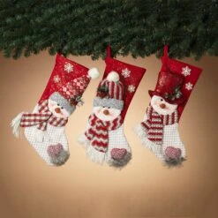 22" Plush Faux Fur Snowman Christmas Stockings -Deals AMS Store 088314