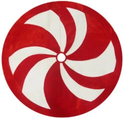 48" Peppermint Swirl Christmas Tree Skirt -Deals AMS Store 088786
