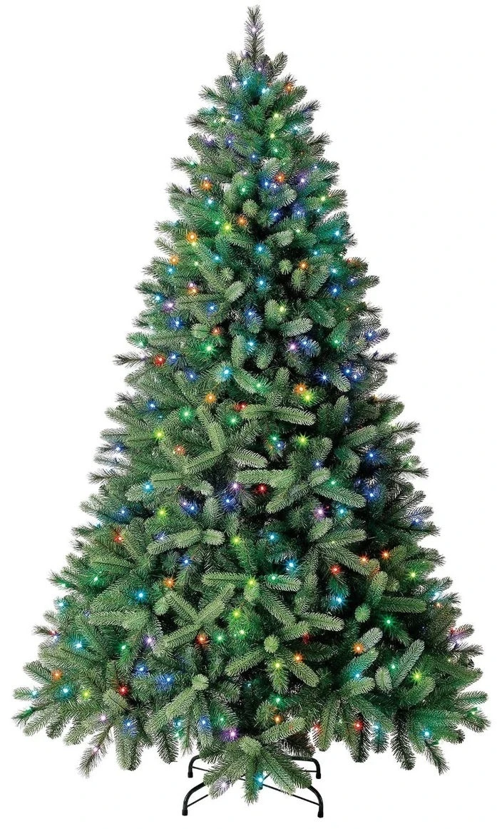 Pre-Lit LED Color Blast Lincoln Fir Quick Set Artificial Christmas Tree With Remote Control 3 Pre-Lit LED Color Blast Lincoln Fir Quick Set Artificial Christmas Tree With Remote Control