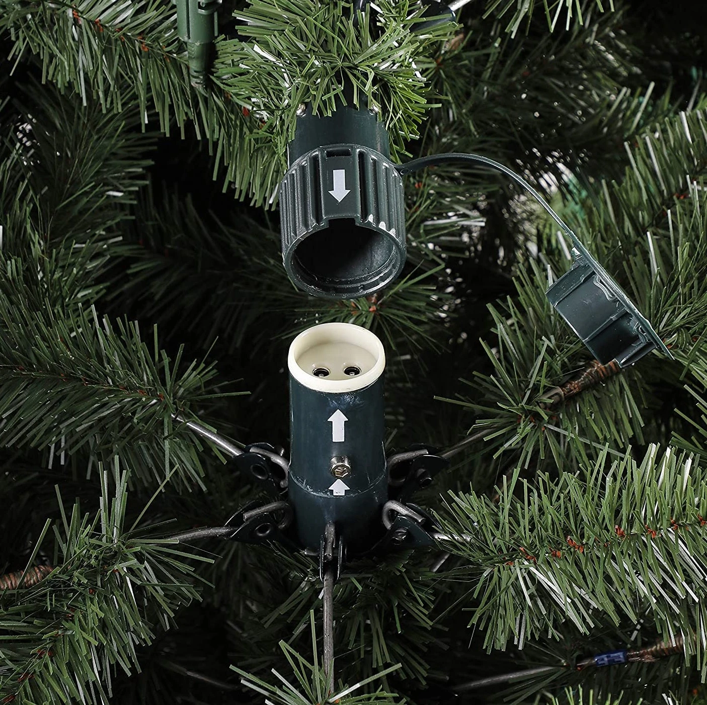 Pre-Lit LED Color Blast Lincoln Fir Quick Set Artificial Christmas Tree With Remote Control 7 Pre-Lit LED Color Blast Lincoln Fir Quick Set Artificial Christmas Tree With Remote Control - Image 5