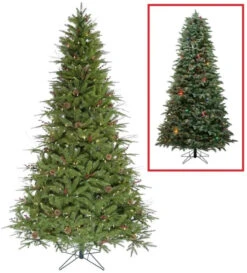 7.5' Westwood Spruce Narrow Profile Dual LED Pre-Lit Artificial Christmas Tree