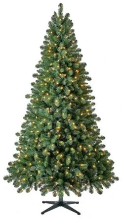 AMS 7.5' Albany Fir Instant Lite Pole Pre-Lit Artificial Christmas Tree
