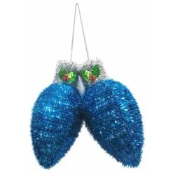 3D 2-Piece Tinsel Christmas Light Bulb Decorations -Deals AMS Store 138208 2