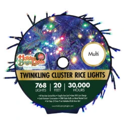 768 LED Twinkling Cluster Rice Christmas Lights On A Reel -Deals AMS Store 171625PACKAGING