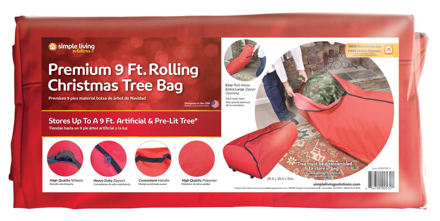 9' Artificial Christmas Tree Rolling Storage Bag 5 9' Artificial Christmas Tree Rolling Storage Bag - Image 3