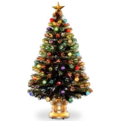 Fiber Optic Fireworks Artificial Christmas Tree With Ball Ornaments -Deals AMS Store 227148