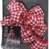 11" X 53" Red/White 16-Loop Gingham Woven Christmas Tree Topper Bow 2 11" X 53" Red/White 16-Loop Gingham Woven Christmas Tree Topper Bow -Deals AMS Store 242752