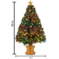4' Fiber Optic Fireworks Artificial Christmas Tree With Glittered Ball Ornaments -Deals AMS Store 766036 4