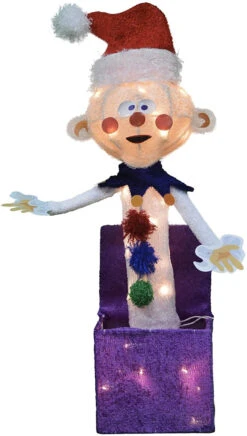 24" Pre-Lit 3D Misfit Charlie In The Box Christmas Yard Decoration -Deals AMS Store 771719 2