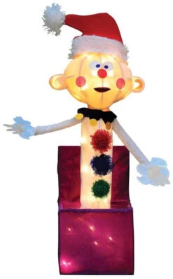 24" Pre-Lit 3D Misfit Charlie In The Box Christmas Yard Decoration -Deals AMS Store 771719