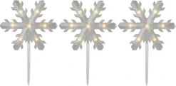 Set Of 5 Frosted Snowflake Christmas Pathway Markers -Deals AMS Store 970150 4