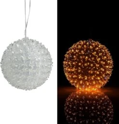 8" Twinkling LED Sphere Christmas Ornament With 9 Light Functions -Deals AMS Store 988825