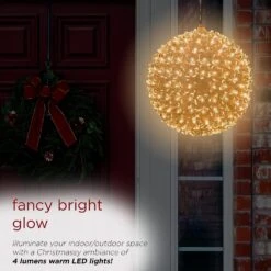 8" Twinkling LED Sphere Christmas Ornament With 9 Light Functions -Deals AMS Store 988825 4