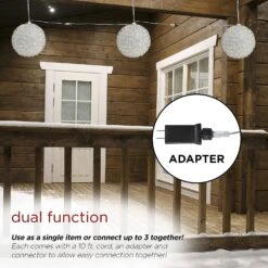 8" Twinkling LED Sphere Christmas Ornament With 9 Light Functions -Deals AMS Store 988825 6