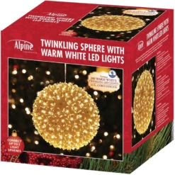 8" Twinkling LED Sphere Christmas Ornament With 9 Light Functions -Deals AMS Store 988825 9