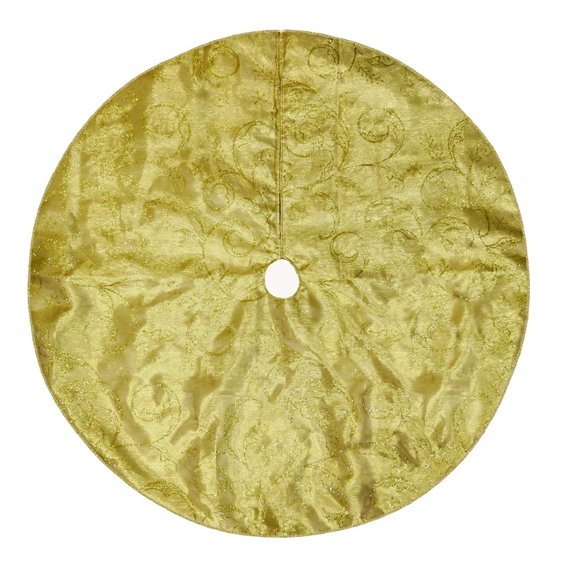 48" Gold Filigree Christmas Tree Skirt 4 48" Gold Filigree Christmas Tree Skirt - Image 2