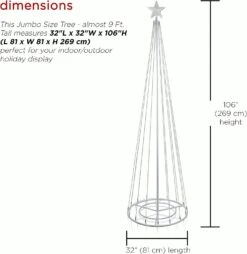 8.83' Tower Christmas Tree With Multi-Functional LED Lights -Deals AMS Store 989175 3