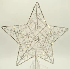 12" Pre-Lit Wire Wrapped Star Christmas Tree Topper -Deals AMS Store 989784