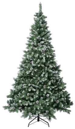 7.5' Hartland Snowy Fir Christmas Tree With Hinged Branches