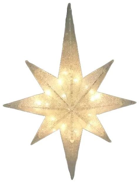 Warm White LED Christmas Star Tree Topper 3 Warm White LED Christmas Star Tree Topper