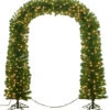 7.5' Pre-Lit Artificial Christmas Archway Decoration
