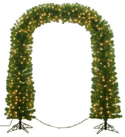 7.5' Pre-Lit Artificial Christmas Archway Decoration