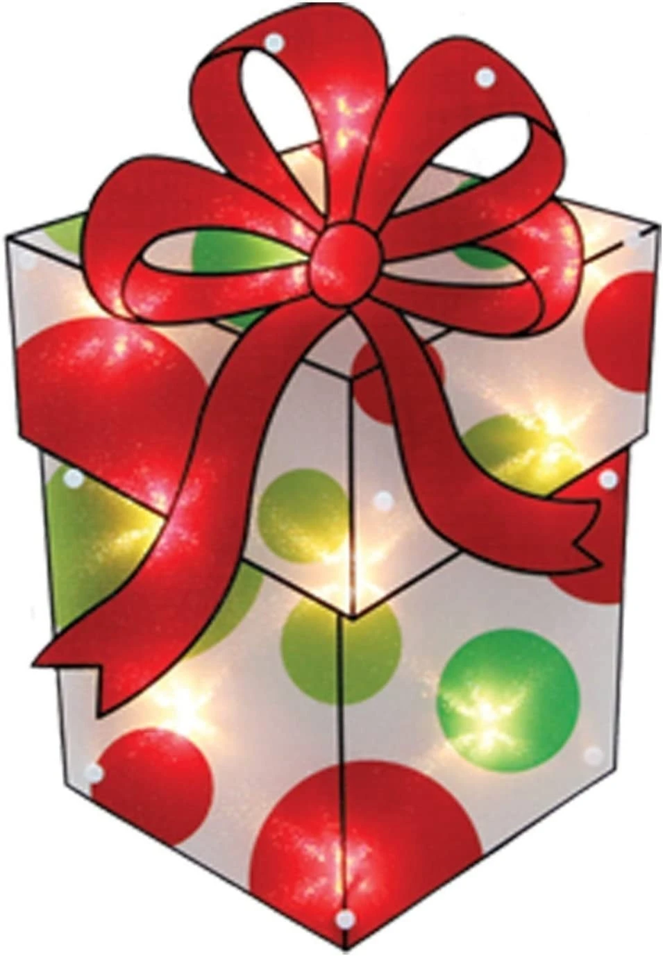 16" Christmas Present Lighted Shimmer Window Decoration Silhouette 4 16" Christmas Present Lighted Shimmer Window Decoration Silhouette - Image 2