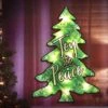 16" Joy & Peace Tree Christmas Shimmer Lighted Window Decoration Tree -Deals AMS Store 992341