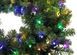 30" Tiffany Christmas Wreath Pre-Lit With 100 Multi-Colored LED Lights -Deals AMS Store 993078 2