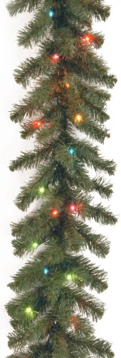 9' Pre-Lit Tiffany Christmas Garland -Deals AMS Store 993086