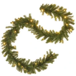 9' Pre-Lit Tiffany Christmas Garland -Deals AMS Store 993087