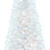 7.5' White Snow Devon Fir Pre-Lit Artificial Christmas Tree -Deals AMS Store 993094
