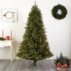 7.5' Narrow New Carrington Instant Lite Pole Pre-Lit Artificial Christmas Tree 7 7.5' Narrow New Carrington Instant Lite Pole Pre-Lit Artificial Christmas Tree -Deals AMS Store 993102 2