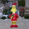 4' Airblown® Dr. Seuss Grinch Holding Candy Cane Christmas Inflatable -Deals AMS Store 993483 2