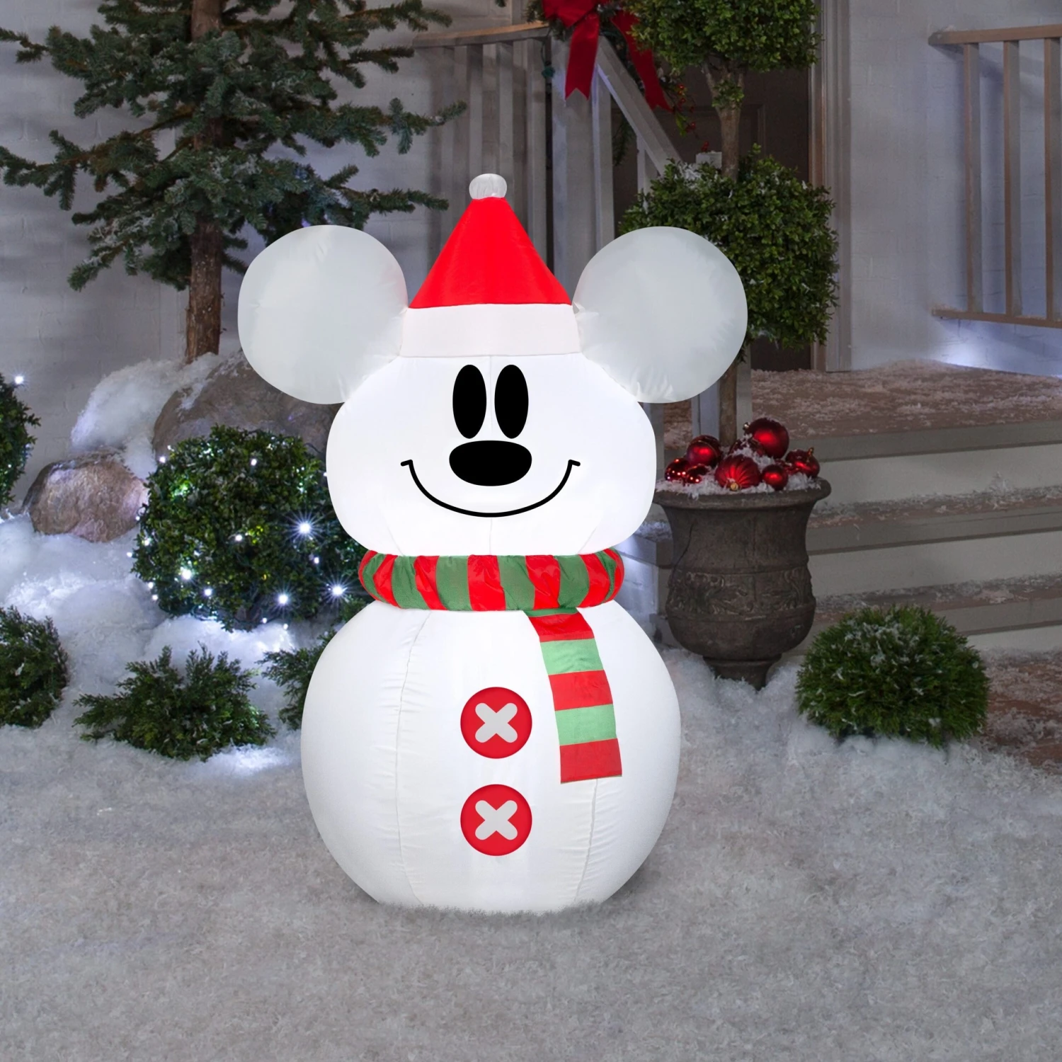3.5' Airblown® Snowman Mickey Mouse Christmas Inflatable 3 3.5' Airblown® Snowman Mickey Mouse Christmas Inflatable