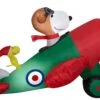 4.5' Snoopy And Woodstock In Airplane Scene Christmas Peanuts Inflatable -Deals AMS Store 993505