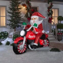 6' Airblown® Outdoor Inflatable Luxe Santa On Christmas Motorcycle -Deals AMS Store 993513