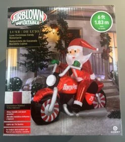 6' Airblown® Outdoor Inflatable Luxe Santa On Christmas Motorcycle -Deals AMS Store 993513 5