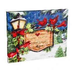 Christmas Lamp Post Battery-Operated LED Canvas -Deals AMS Store 995000