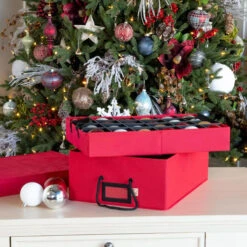 48-Pack Two Tray Christmas Ornament Storage Box -Deals AMS Store 995395 2