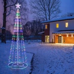 Pre-Lit Artificial Christmas Tree Sculpture With Multi-Colored LED Lights -Deals AMS Store 995930 11