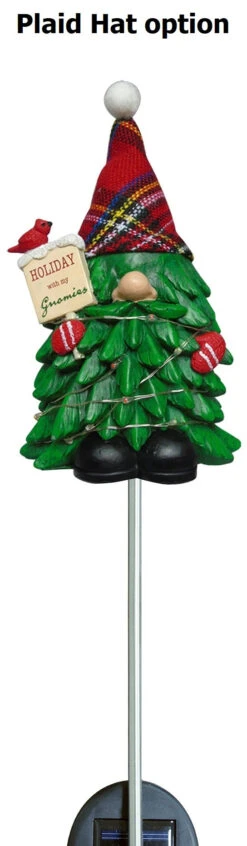 (1) Solar Powered Christmas Tree Gnome Garden Stake -Deals AMS Store 995933 3