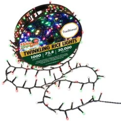1,000 Twinkling LED Compact Rice Christmas Lights On A Reel -Deals AMS Store 996389 3