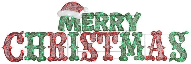 Flat-Tastic™ Lighted Merry Christmas Outdoor Sign By Gemmy 3 Flat-Tastic™ Lighted Merry Christmas Outdoor Sign By Gemmy
