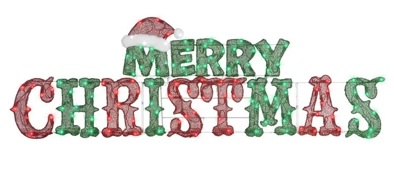 Flat-Tastic™ Lighted Merry Christmas Outdoor Sign By Gemmy 4 Flat-Tastic™ Lighted Merry Christmas Outdoor Sign By Gemmy - Image 2