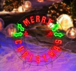 40" Merry Christmas LED Yard Wreath -Deals AMS Store 997491 3