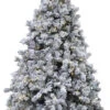 7.5' Snowy Georgia Spruce Feel Real Dual Color LED Instant Lite Pole Artificial Christmas Tree -Deals AMS Store 998005 2