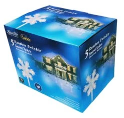 Set Of 5 Frosted Snowflake Christmas Pathway Markers -Deals AMS Store E54G4111