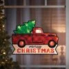 10 Light Shimmer Red Plaid Truck Christmas Silhouette 1 10 Light Shimmer Red Plaid Truck Christmas Silhouette -Deals AMS Store IG128399