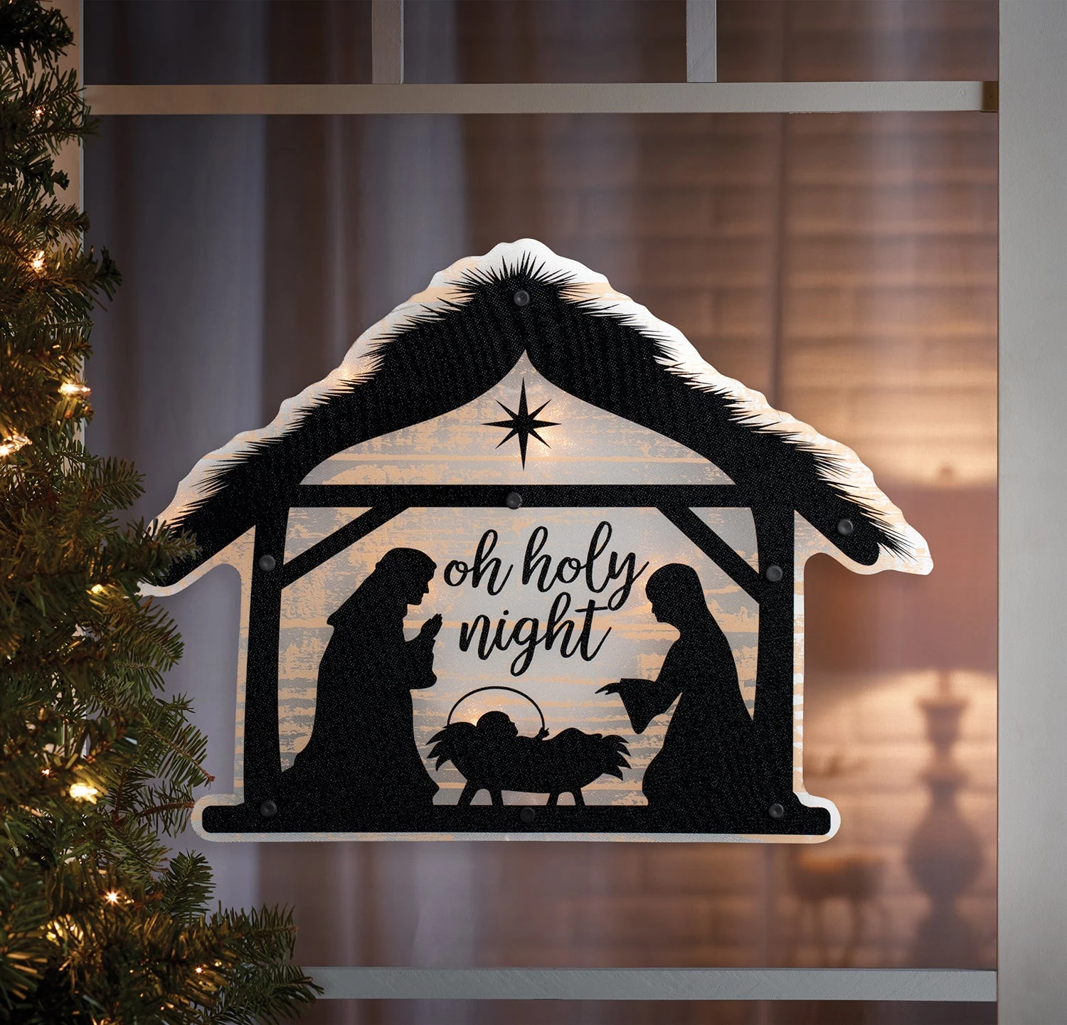 10 Light Shimmer Nativity Scene Christmas Silhouette 3 10 Light Shimmer Nativity Scene Christmas Silhouette